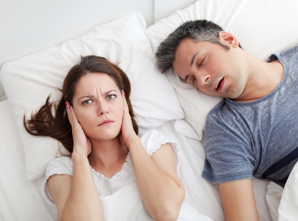 lady can't sleep next to man